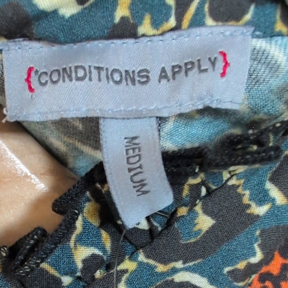 Anthropologie Leopard Animal Print Blouse in Blue and Orange - Picture 2 of 6